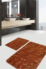 Hnedé zamatové kúpeľňové predložky v súprave 2 ks 60x100 cm – Mila Home