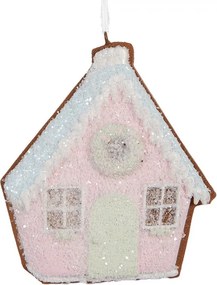 Závesná dekorácia perníková chalúpka Frosted Ginger - 9*1*10 cm