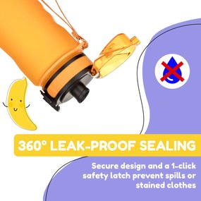 Klarstein Schmatzfatz, fľaša na pitie, športová fľaša, 500 ml, 24 cm, Tritan