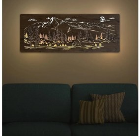 Li-Go 23521/OVL/DUB3 - LED nástenná dekorácia LED/10W/5V 30000 mAh 130x50 cm dub