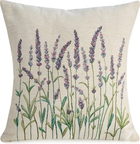 GOBELÍNOVÁ DEKORAČNÁ OBLIEČKA NA VANKÚŠ LAVENDER2 45X45 CM VZOROVANÁ