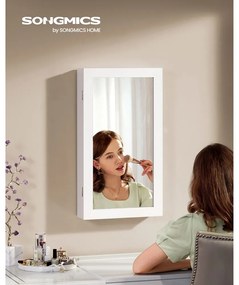 Zrkadlová uzamykateľná skrinka na šperky SONGMICS JBC51W