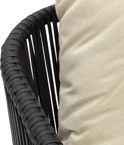 Záhradný nábytok na terasu – pohovka, kreslá a stolík Springos GF0116 čierno-béžová súprava