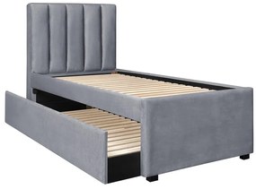 Jednolôžková čalúnená posteľ Russo 90x200 popolavo sivá