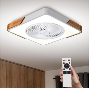 Brilagi-LED stmievateľné svietidlo s ventilátorom LED/30W/230V 3000-6500K biela/dub + diaľkové ovládanie