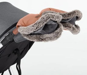 PETITE&amp;MARS - Rukávniky na kočík FURRY Pastel Peach