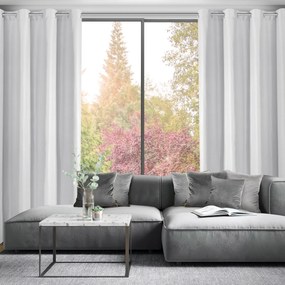 ZÁVES NA KRÚŽKOCH ADARI 140X250 CM BIELA