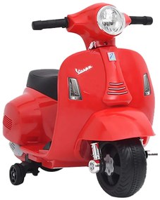 Detská elektrická motorka Vespa GTS300, červená