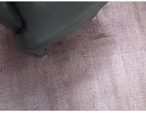 Kusový koberec Shaggy Romance Kruh 80 cm berry melír