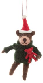 Vianočná ozdoba PETTIES macko vo svetríku 863870