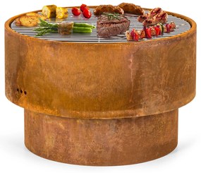 Blumfeldt Pompeji Rust, ohnisko a gril, Ø 60 cm, oceľ