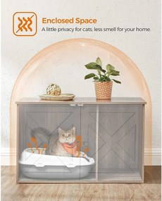 Podstielka pre mačky, skrinka na toaletu pre mačky, greige