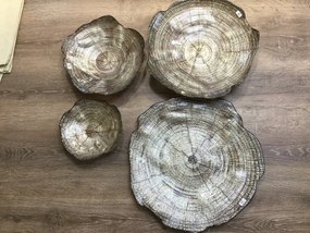 DEKORAČNÝ SKLENENÝ TANIER DEMI (02) (FI) 39X8 CM HNEDÁ