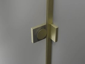 Mexen Lunar-B L, 1-krídlový sprchový kút, ľavý, 90 x 70 cm, 8mm číre sklo, zlatý matný profil, 832L-090-070-55-00-L
