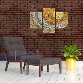 Obraz - Zlaté textúrovanie (90x60 cm)