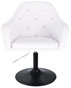 LuxuryForm DESIGN Kreslo ROMA na čiernom tanieri - biele