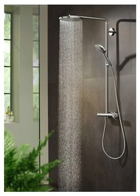Hansgrohe Raindance Select S, Showerpipe 240 1jet PowderRain s termostatom, kartáčovaný čierny chróm, HAN-27633340