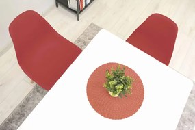 Set dvoch jedálenských stoličiek OSAKA cynober (hnedé nohy) 2ks