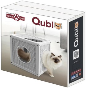 BAMA Modulárny prístrešok a preliezačka pre mačky, QUBLO,  farba biela Barva: hnědá