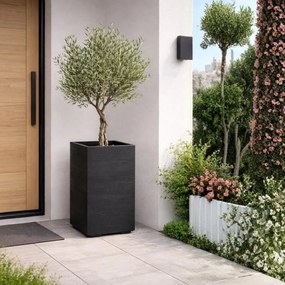 Sada 2 ks květináčů BETONIQUE 40x40/60x40 cm černá