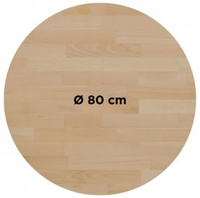 FAMEG BEECH 27 MM - MASÍVNA STOLOVÁ DOSKA Ø 80 cm