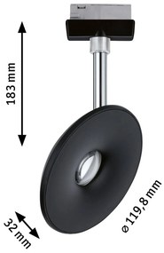 Paulmann URail bodové LED svetlo Sphere čierna/Cr