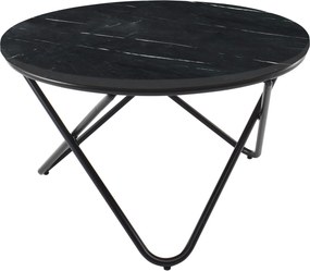 XXXLutz KONFERENČNÝ STOLÍK, čierna, kov, kameň, 80/46/80 cm MID.YOU - Stolíky do obývačky - 000572006001