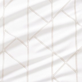 Goldea bavlnené posteľné obliečky - geometrické línie na bielom 140 x 200 a 70 x 90 cm
