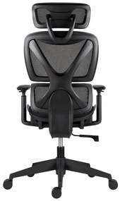 Kancelárska ergonomická stolička ESTER — sieť, čierna, nosnosť 130 kg