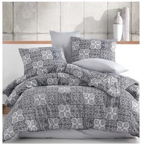 Obliečky bavlnené Ceramica sivé EMI, Francúzsky set1 200x220 + 2x (70x90)