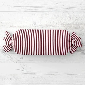 Biante Vankúš valec bonbon Sandra SA-363 Tmavo červeno-biele pásiky 15x80 cm