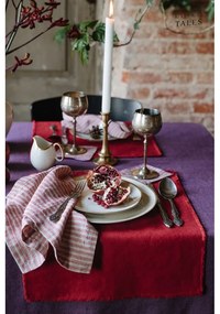 Podtácky v červeno-prírodnej farbe v súprave 4 ks – Linen Tales