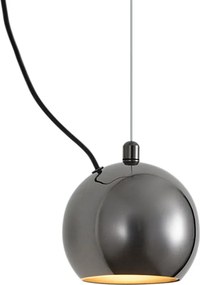 Dizajnová závesná lampa tmavý chróm pre 1-fázový koľajnicový systém - Slimline Sara