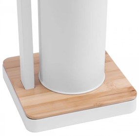 Erga Luki, držiak na toaletný papier a WC kefu 2v1, biela-hnedá, ERG-YKA-P.LUKI-WHT