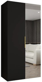 Skriňa Marbella II 100 čierna/zlatá