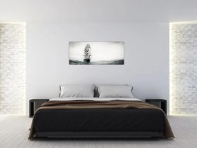 Obraz - Loď plávajúca po oceáne (120x50 cm)