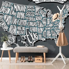 Tapeta abstraktná mapa USA