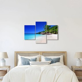 Obraz pláže na Praslin ostrove (90x60 cm)