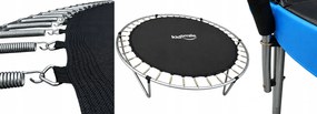 TRENDIE Trampolína s vnútornou sieťou 252 cm modrá + rebrík