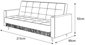 ELEGANTNÁ POHOVKA TIFFANY SO SPANÍM A ÚLOŽNÝM PRIESTOROM FRENCH VELVET 658