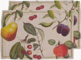 Ľanové prestierania Orchard Fruits, 2 ks