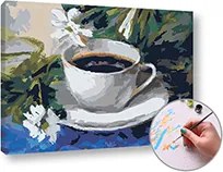 Maľovanie podľa čísel RANNÁ KÁVA – nízka náročnosť