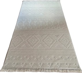 Moderný koberec v boho štýle TWIST CREAM 23929A – krémová/béžová Rozmer: 60x100 cm