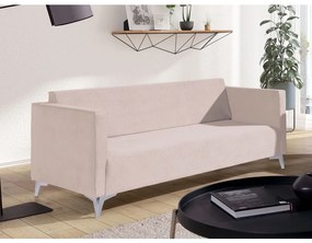 Pohovka Denim 3, Dostupné poťahy: Solo 263, Farby nožičiek: biely lesk