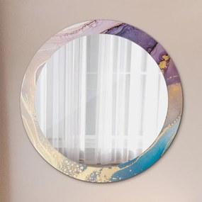 Okrúhle ozdobné zrkadlo Mramorový kameň fi 80 cm