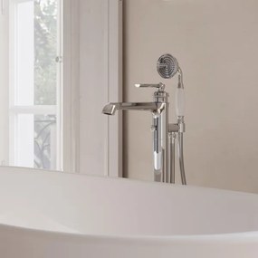 OMNIRES AM5233CR - Voľne stojacia vaňová sada s batériou ARMANCE lesklý chróm