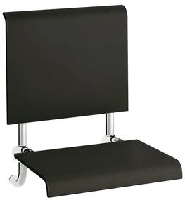 Emco Emco System 2 - Sklopné plastové sedadlo do kúpeľne, čierna 355121201