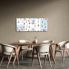 Obraz - Veselá zima (120x50 cm)