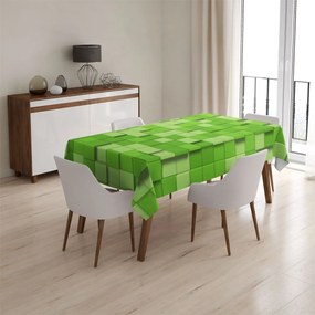 Sablio Obrus Green Blocks 3D - 145x240 cm