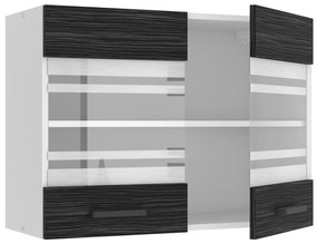 Kuchynská skrinka Belini Premium Full Version horná 80 cm eben kráľovský